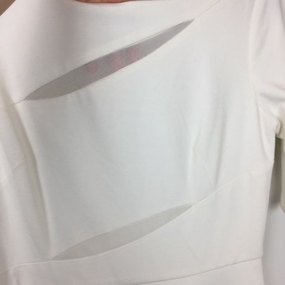 Betsey Johnson Ivory Skater Dress Mesh Inserts 6 - Picture 3 of 8